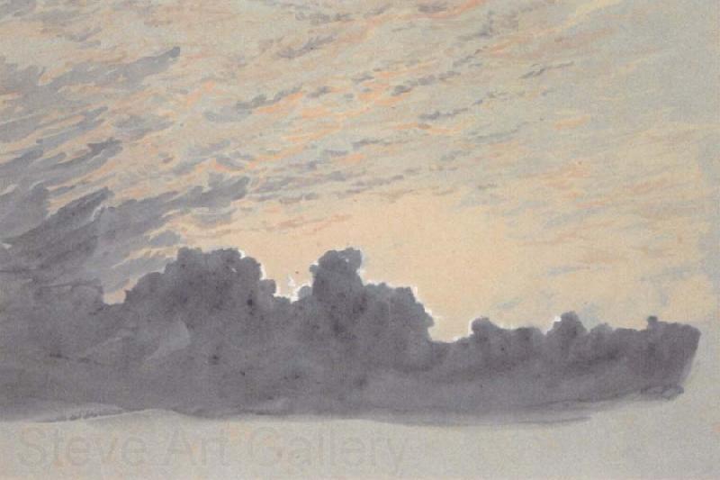 Conrad Martens Cloud study Norge oil painting art